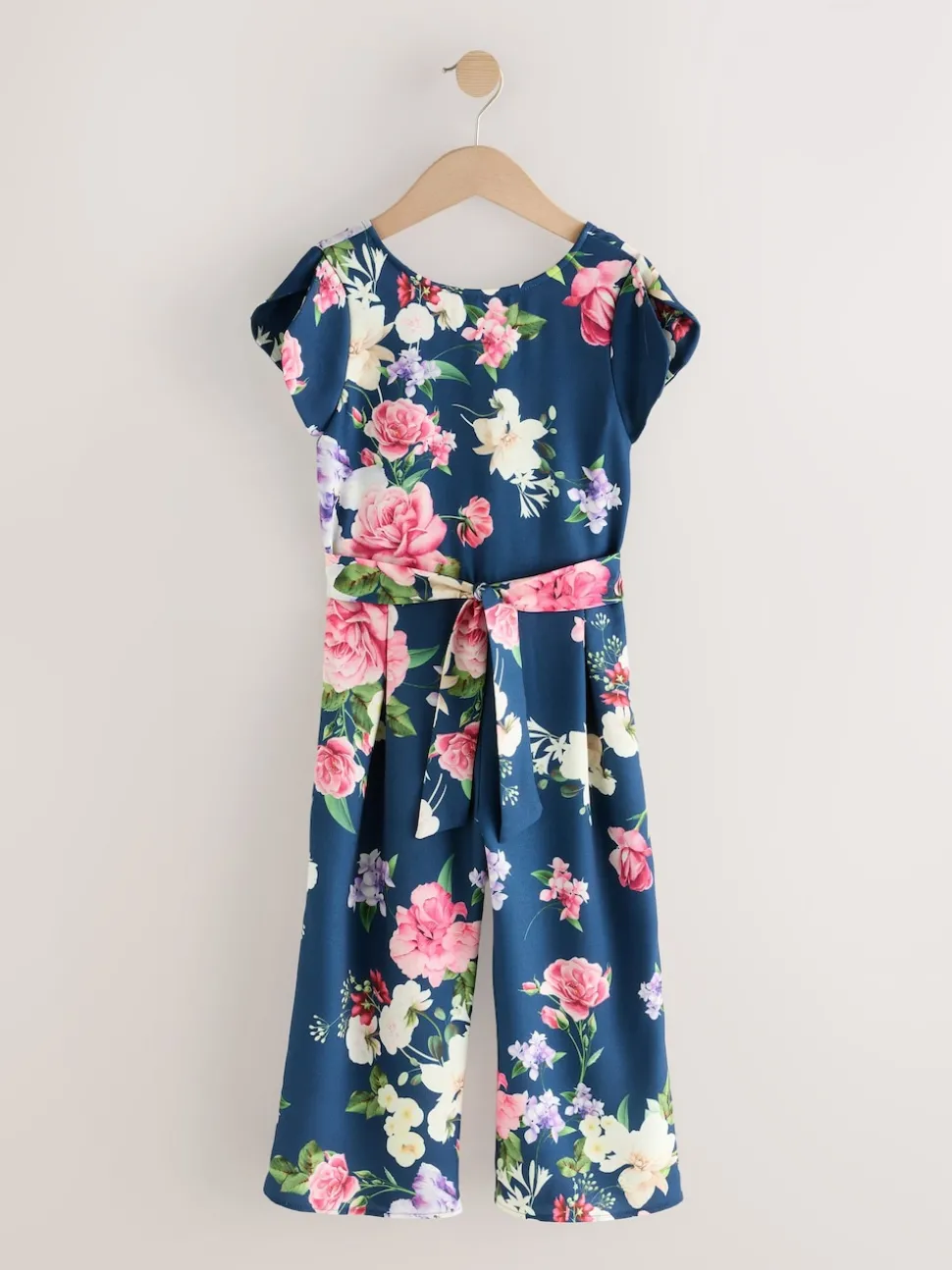 Navy Floral Printed Jumpsuit (3-16yrs)