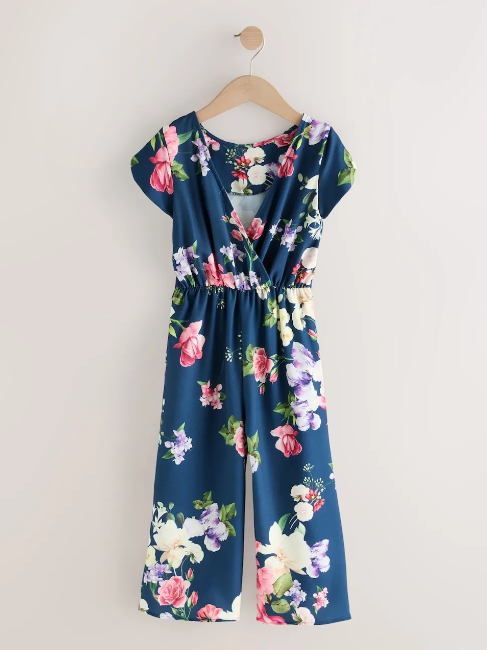 Navy Floral Printed Jumpsuit (3-16yrs)