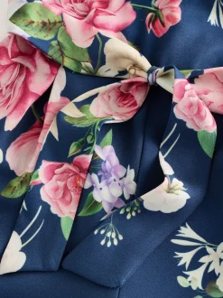 Navy Floral Printed Jumpsuit (3-16yrs)