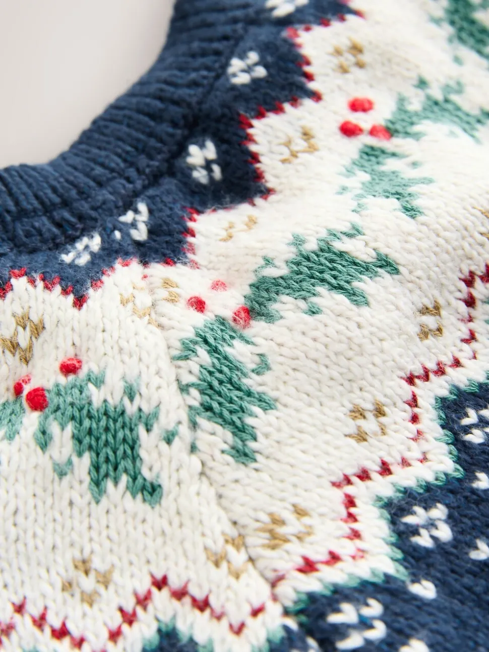 Navy Holly Jolly Christmas Cardigan (3mths-10yrs)