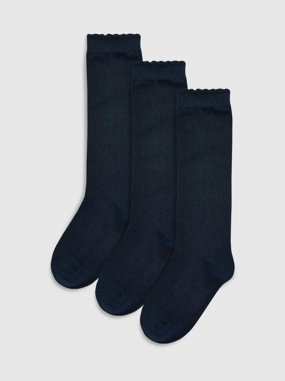 Navy 3 Pack Cotton Rich Knee High Schools Socks