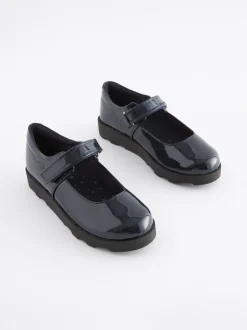 Navy Patent Junior School Mary Jane Shoes