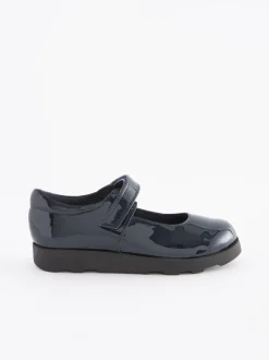 Navy Patent Junior School Mary Jane Shoes