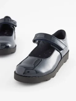 Navy Patent Junior School Mary Jane Shoes