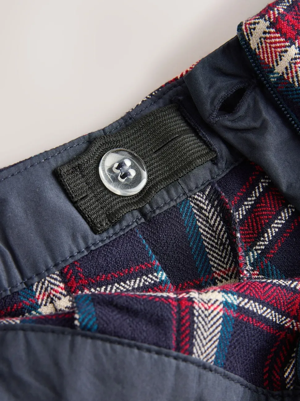 Navy Pleated Check Skirt (3-16yrs)