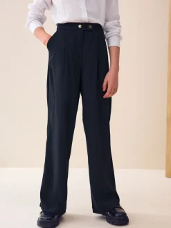 Navy Regular Length Senior Wide Leg School Trousers (9-18yrs)