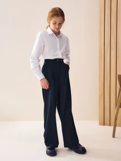 Navy Regular Length Senior Wide Leg School Trousers (9-18yrs)