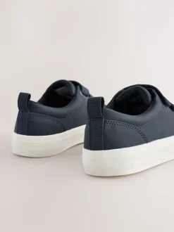 Navy Standard Fit (F) Touch Fastening Smart Casual Trainers