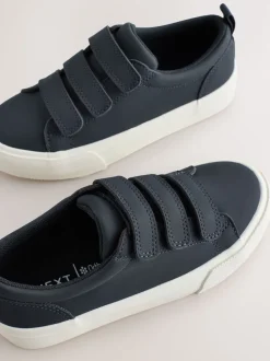 Navy Standard Fit (F) Touch Fastening Smart Casual Trainers
