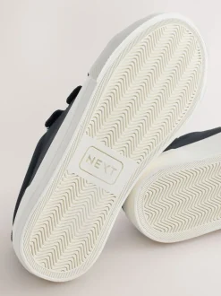 Navy Standard Fit (F) Touch Fastening Smart Casual Trainers