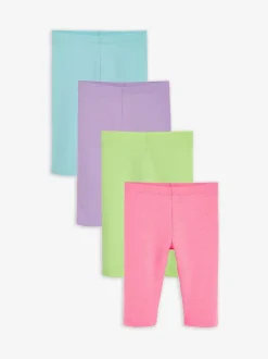 Neon 4 Pack Cropped Leggings (3-16yrs)