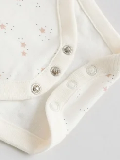 Neutral 100% Cotton Long Sleeve Baby Bodysuits 5 Pack