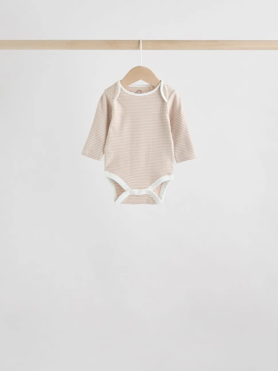 Neutral 100% Cotton Long Sleeve Baby Bodysuits 5 Pack