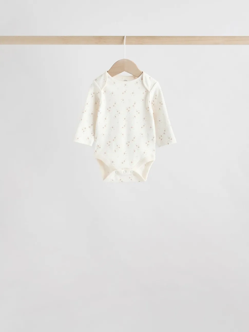 Neutral 100% Cotton Long Sleeve Baby Bodysuits 5 Pack