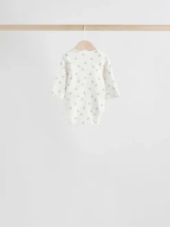 Neutral 100% Cotton Long Sleeve Baby Bodysuits 5 Pack