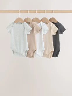 Neutral Baby Essential Short Sleeve Bodysuits 5 Pack