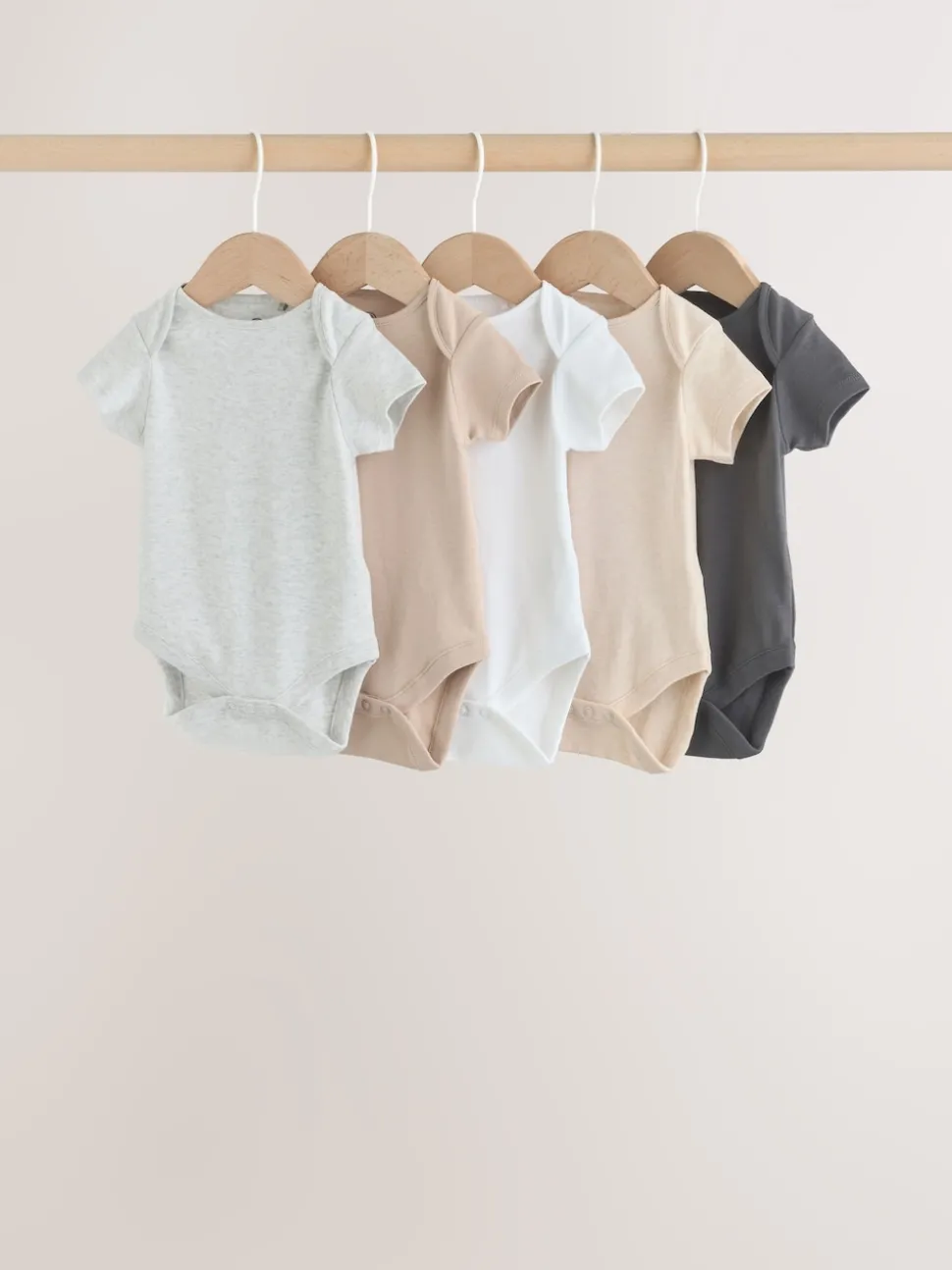 Neutral Baby Essential Short Sleeve Bodysuits 5 Pack