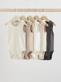 Neutral Baby Vest Bodysuits 5 Pack