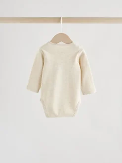 Neutral Hamish Long Sleeve Baby Bodysuits 3 Pack