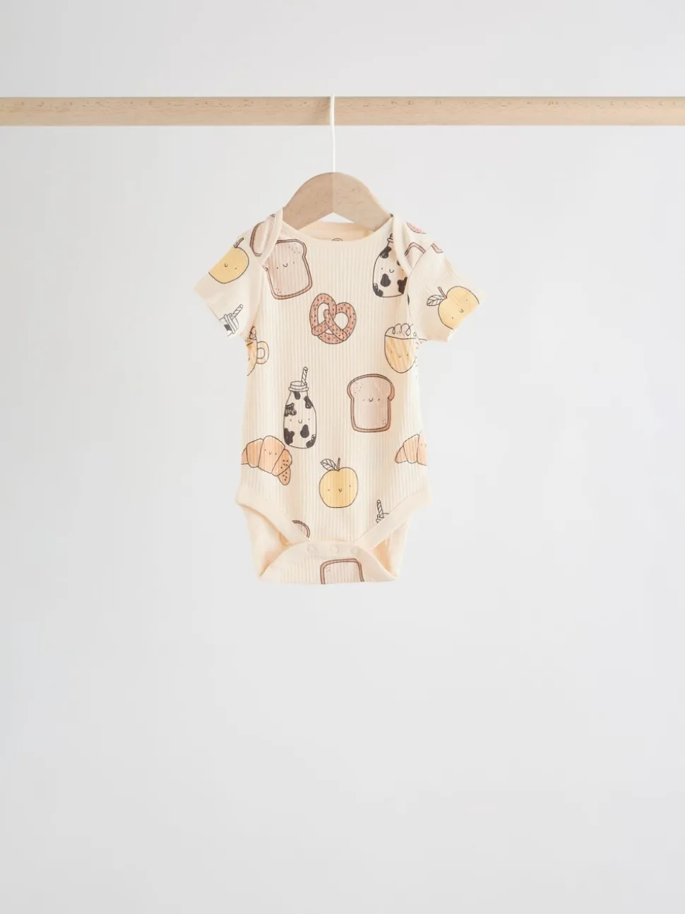 Neutral Short Sleeve Baby Bodysuits 5 Pack