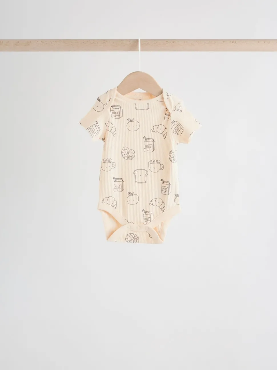 Neutral Short Sleeve Baby Bodysuits 5 Pack