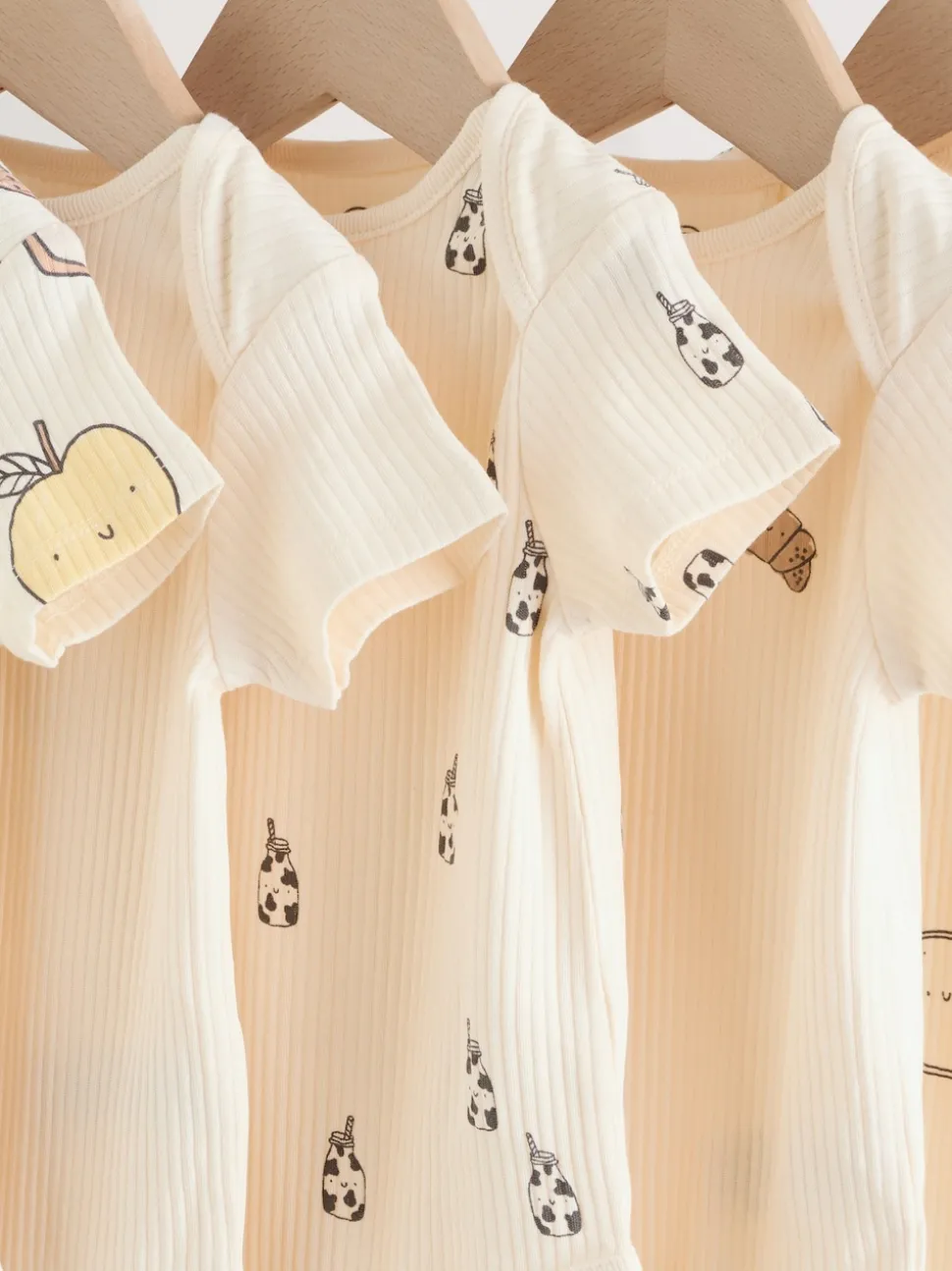 Neutral Short Sleeve Baby Bodysuits 5 Pack