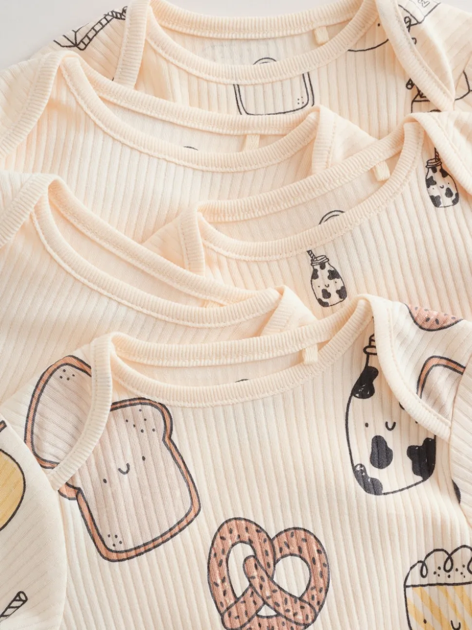 Neutral Short Sleeve Baby Bodysuits 5 Pack