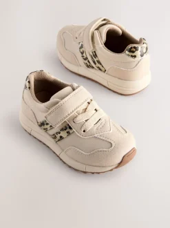 Neutral Animal Elastic Lace Touch Fastening Trainers