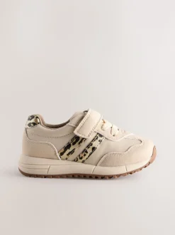 Neutral Animal Elastic Lace Touch Fastening Trainers