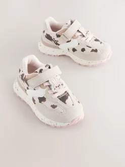 Neutral Animal Elastic Lace Touch Fastening Trainers