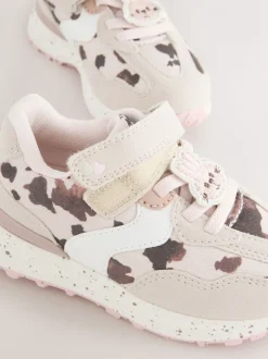 Neutral Animal Elastic Lace Touch Fastening Trainers