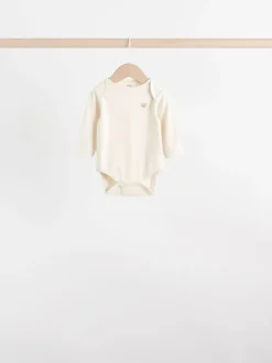 Neutral Bear Baby Long Sleeve Bodysuits 5 Pack
