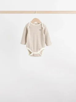 Neutral Bear Baby Long Sleeve Bodysuits 5 Pack