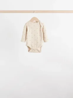 Neutral Bear Baby Long Sleeve Bodysuits 5 Pack