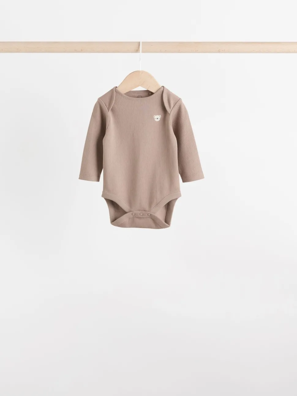 Neutral Bear Baby Long Sleeve Bodysuits 5 Pack