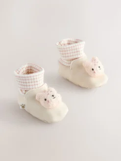 Neutral Bear Baby Sock Top Boots (0-18mths)