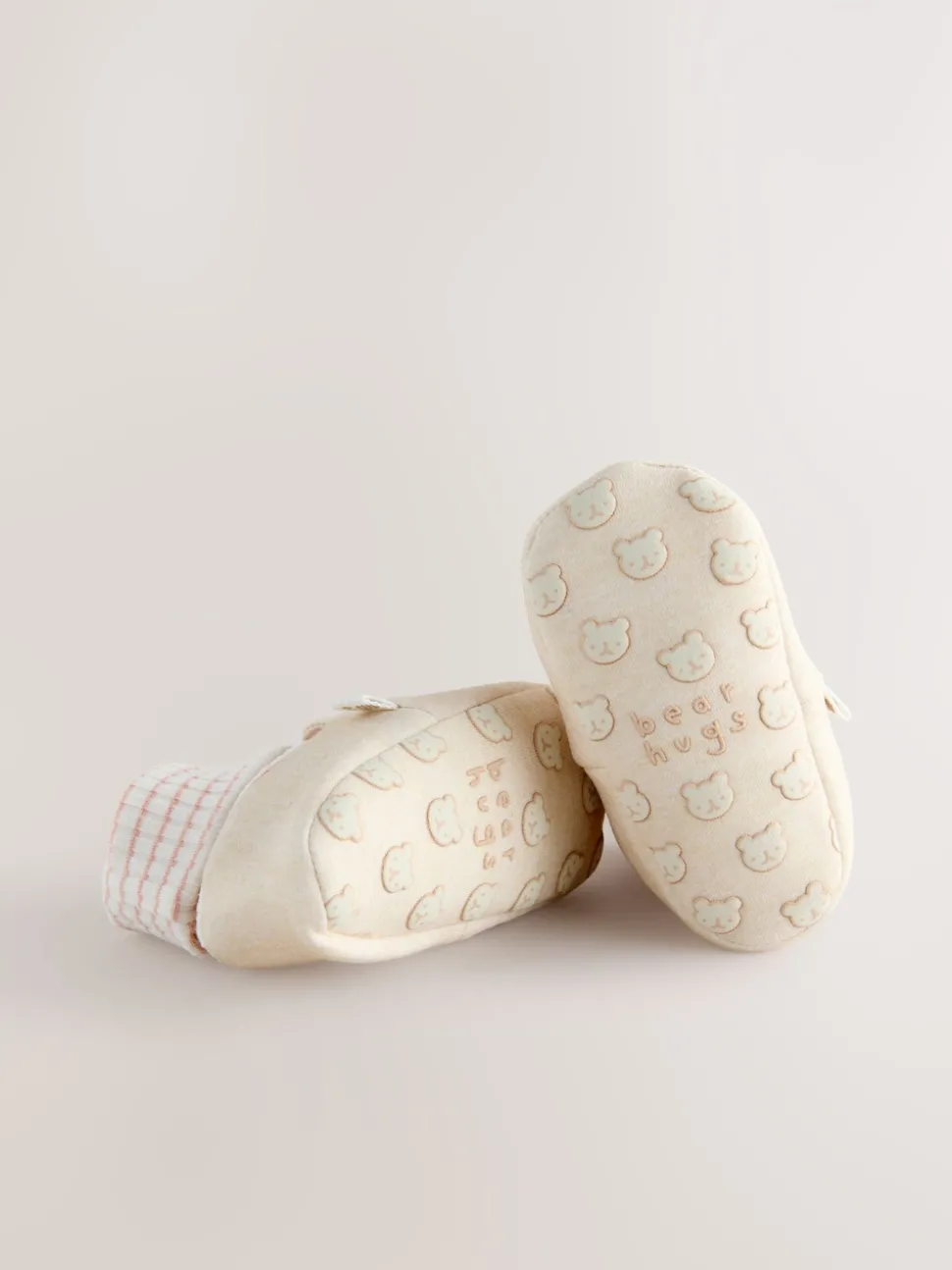 Neutral Bear Baby Sock Top Boots (0-18mths)