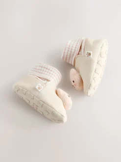 Neutral Bear Baby Sock Top Boots (0-18mths)