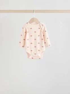 Neutral Bear Long Sleeve Baby Bodysuits 5 Pack
