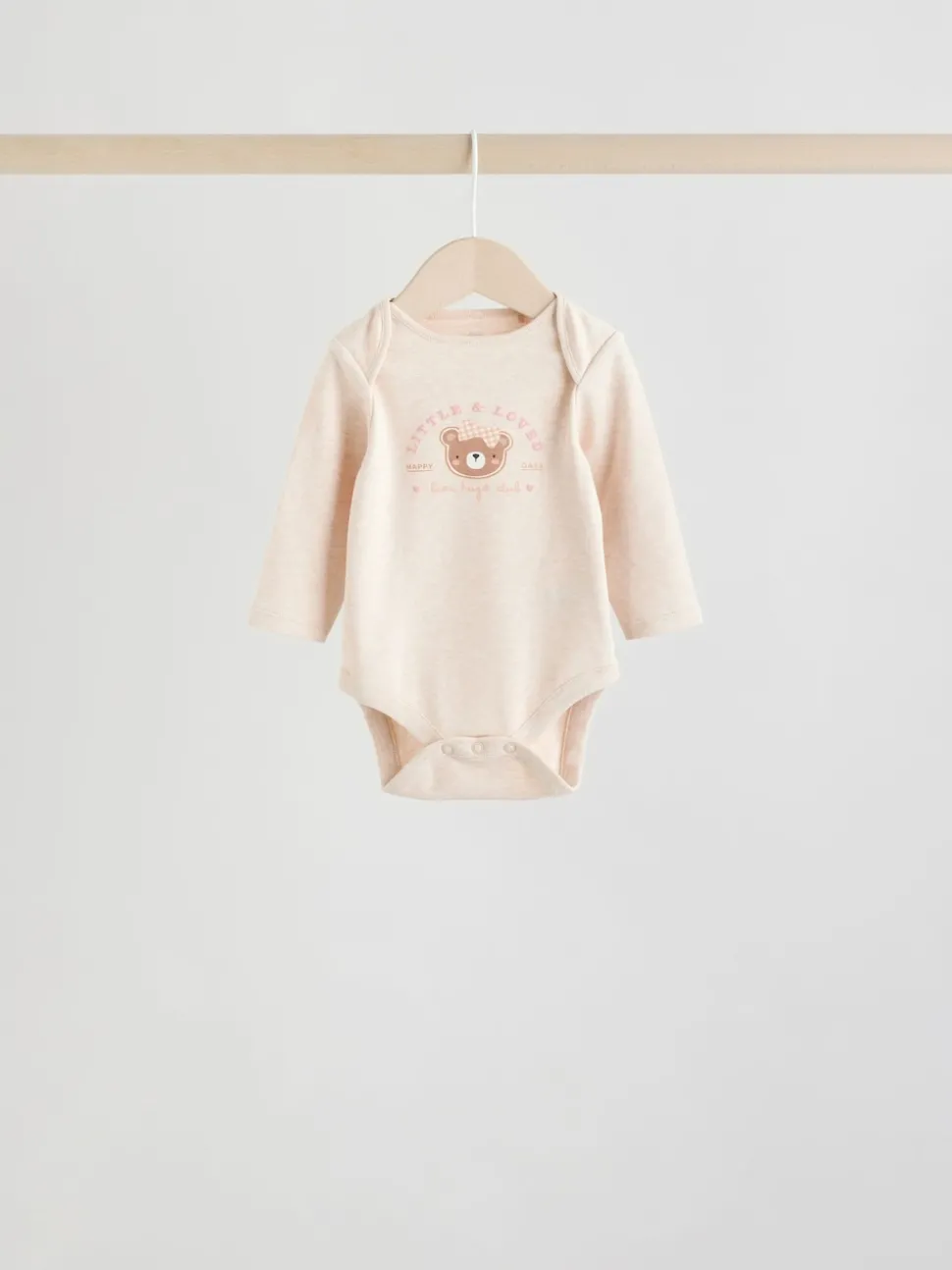 Neutral Bear Long Sleeve Baby Bodysuits 5 Pack