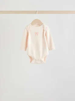 Neutral Bear Long Sleeve Baby Bodysuits 5 Pack