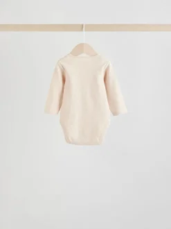Neutral Bear Long Sleeve Baby Bodysuits 5 Pack