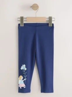 Neutral/Blue Leggings 4 Pack (3mths-7yrs)