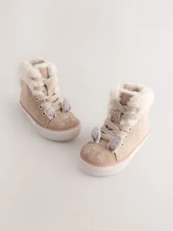 Neutral Bunny Wide Fit (G) Character High Top Trainers