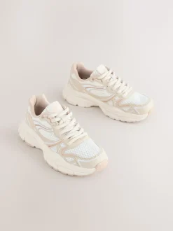 Neutral Chunky Lace up Trainers