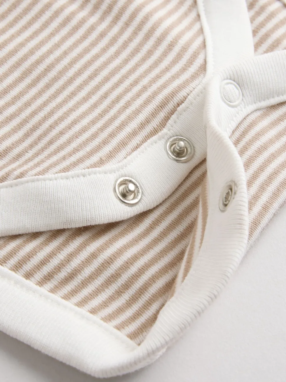 Neutral 100% Cotton Short Sleeve Baby Bodysuits 5 Pack