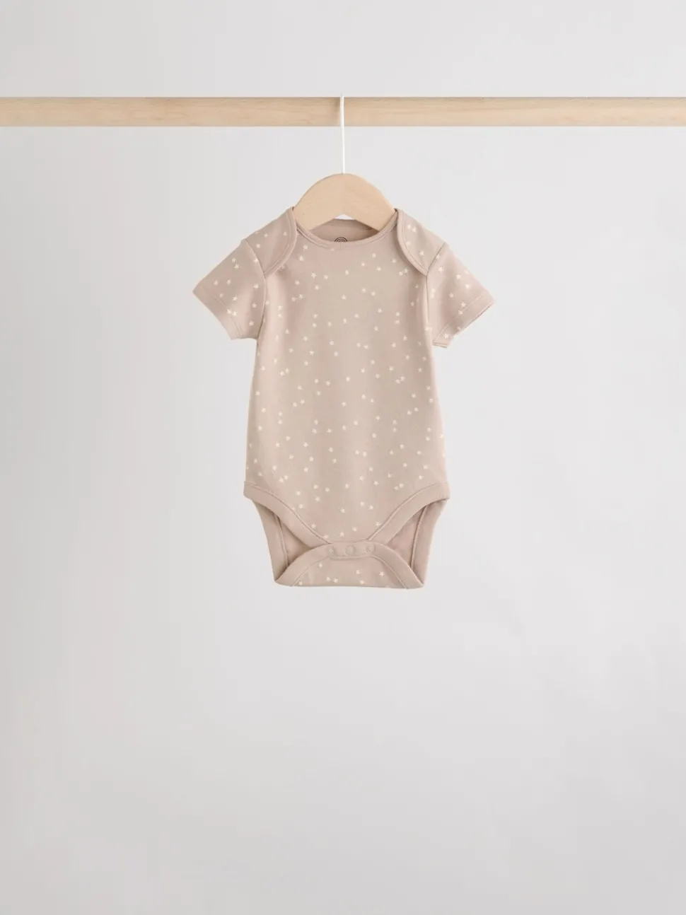 Neutral 100% Cotton Short Sleeve Baby Bodysuits 5 Pack