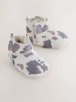 Neutral Cow Suede Baby Pull-On Boots (0-24mths)
