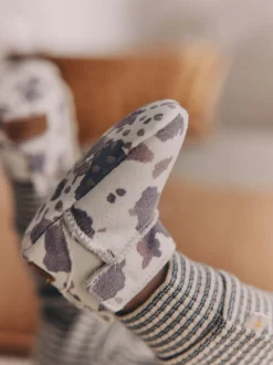 Neutral Cow Suede Baby Pull-On Boots (0-24mths)