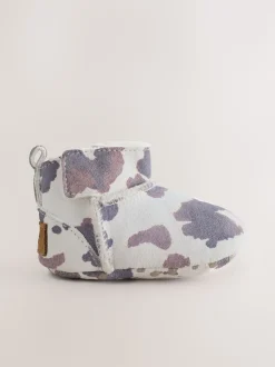 Neutral Cow Suede Baby Pull-On Boots (0-24mths)